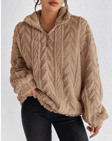 Fuwa Plush Zip Pullover – 2