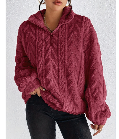 Fuwa Plush Zip Pullover – 3