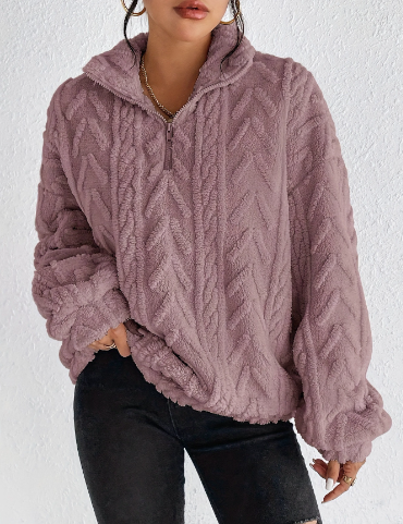 Fuwa Plush Zip Pullover – 4