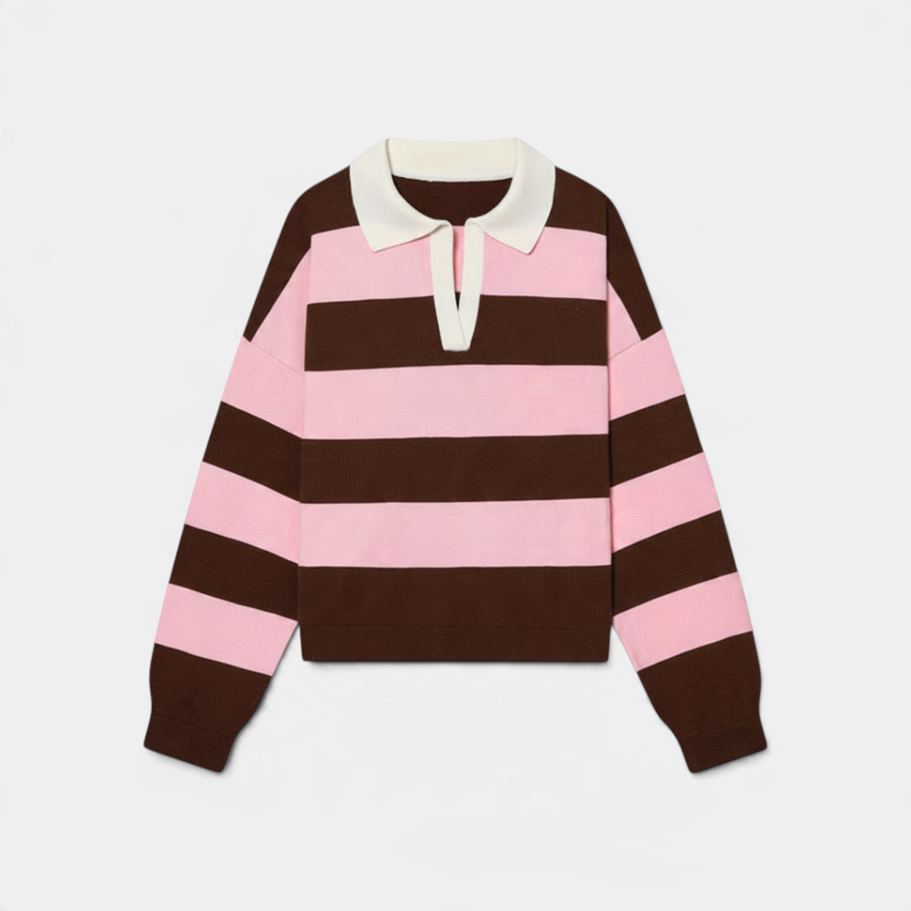 Haru Rugby Stripe Polo Knit