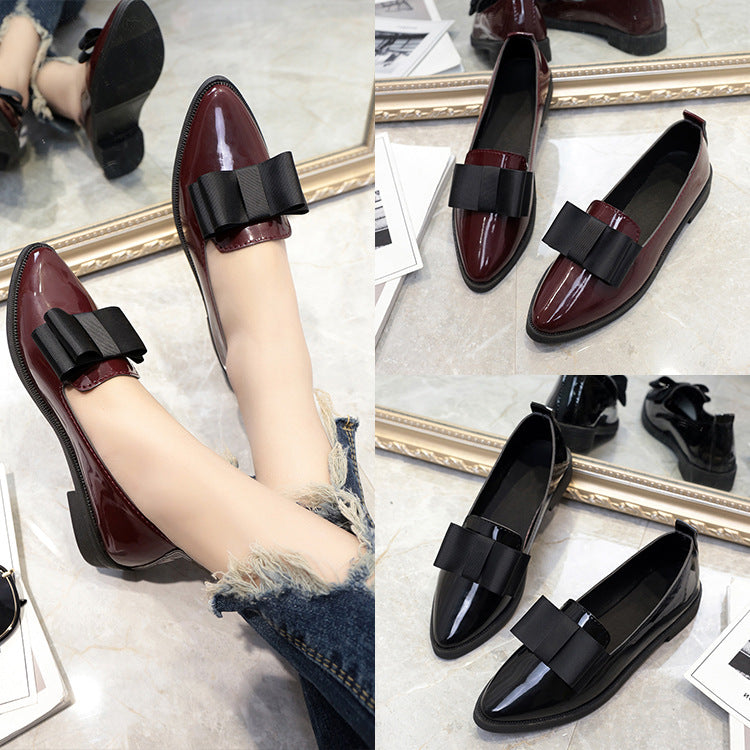 Mio Patent Bow Ballerinas – 5