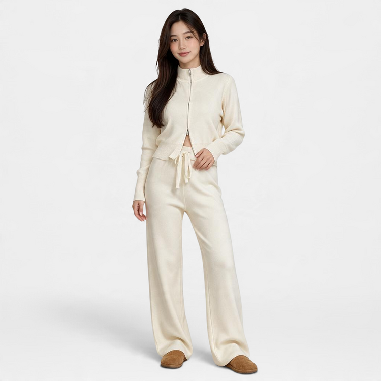 Yuzu Knit Lounge Set – Beige