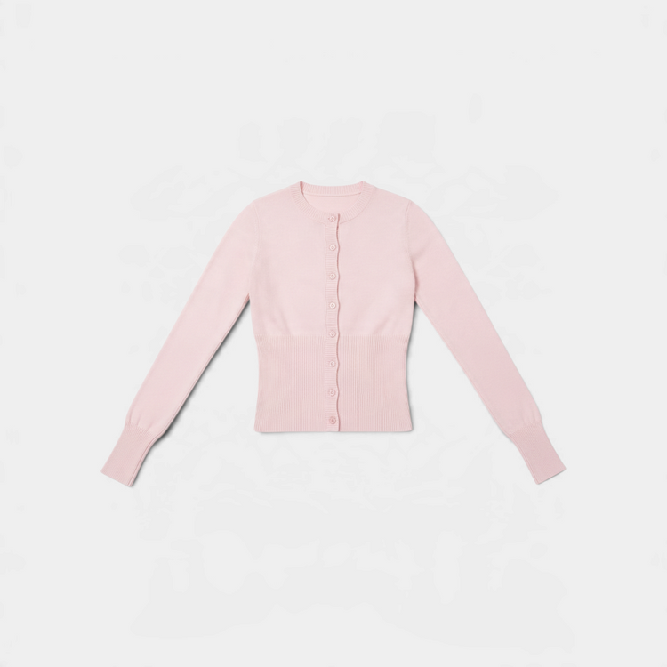 Momo Cropped Rib Cardigan