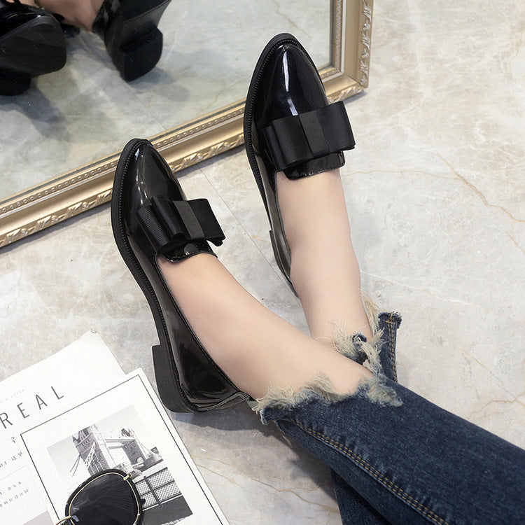 Mio Patent Bow Ballerinas – 4