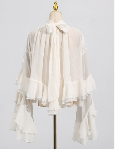 Chou Ruffle Mesh Blouse – 3