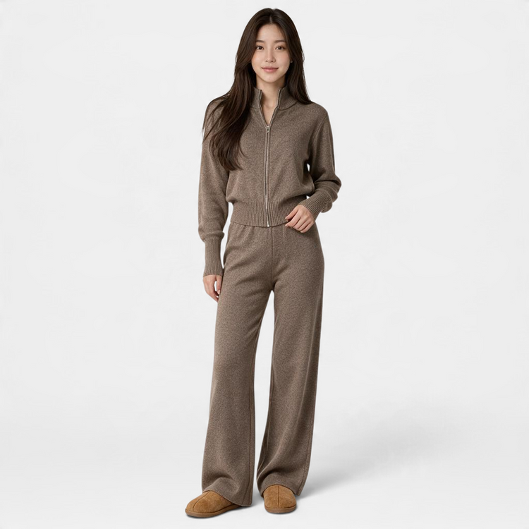 Yuzu Knit Lounge Set – Light Coffee