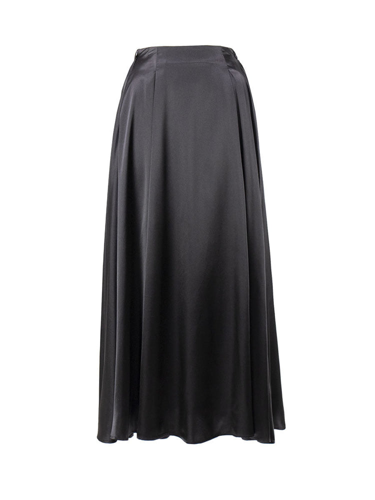 Tsukiakari Satin Maxi Skirt – 9