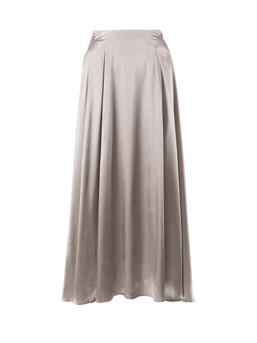 Tsukiakari Satin Maxi Skirt – 7
