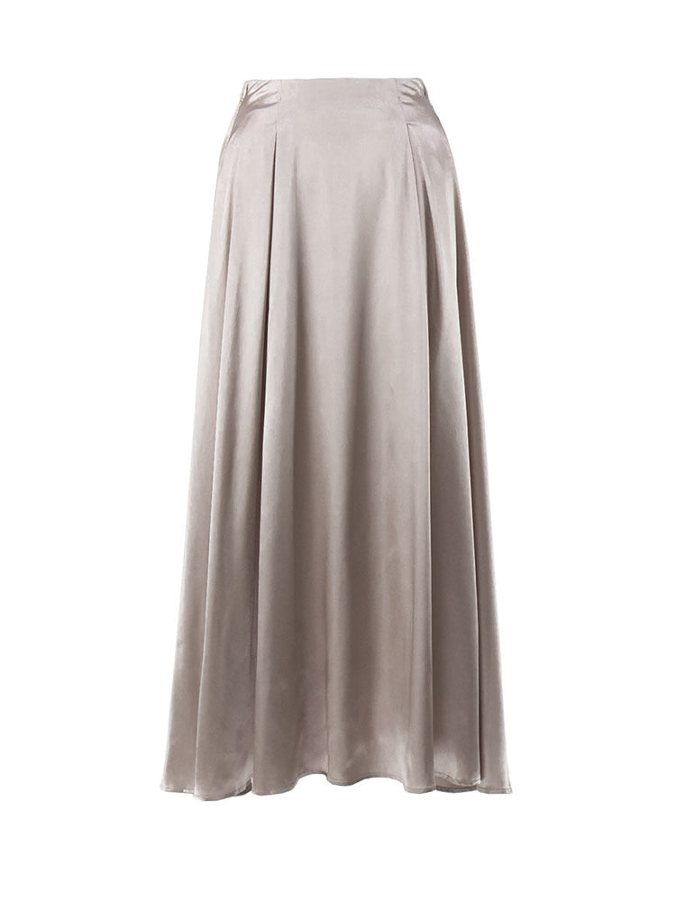 Tsukiakari Satin Maxi Skirt – 7