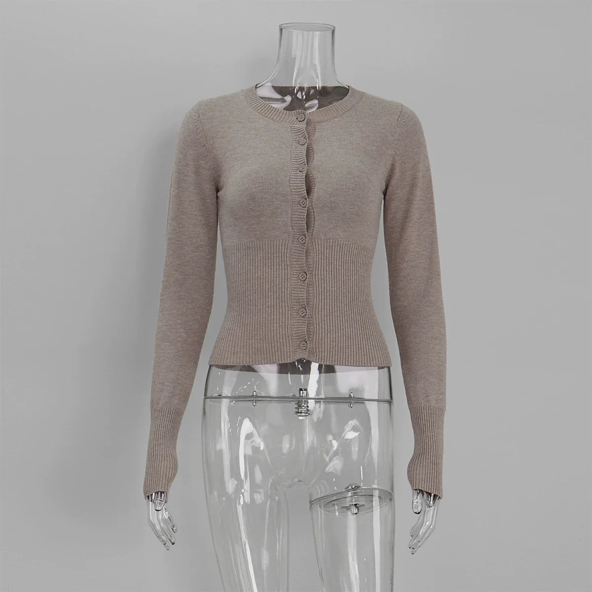 Momo Cropped Rib Cardigan – 14
