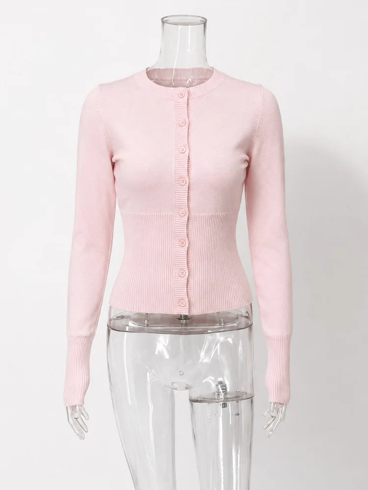 Momo Cropped Rib Cardigan – 3
