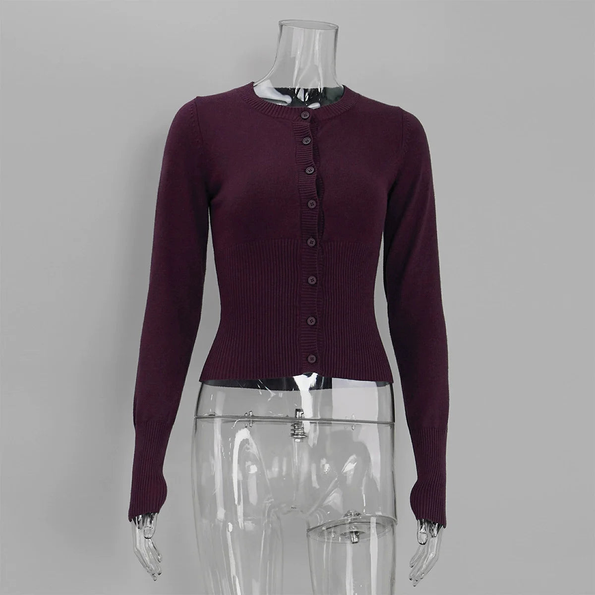 Momo Cropped Rib Cardigan – 13