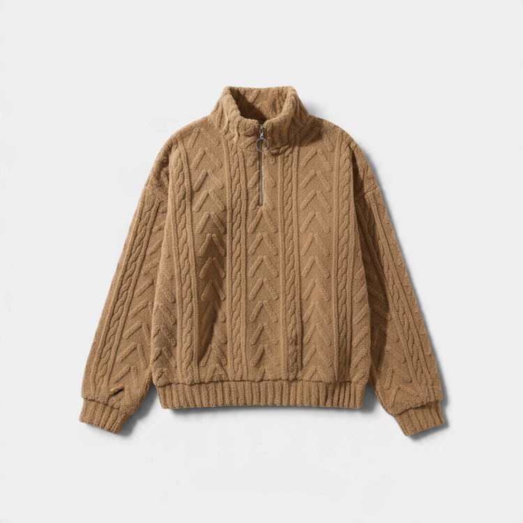 Fuwa Plush Zip Pullover