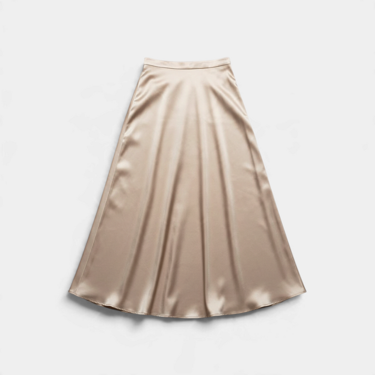 Tsukiakari Satin Maxi Skirt
