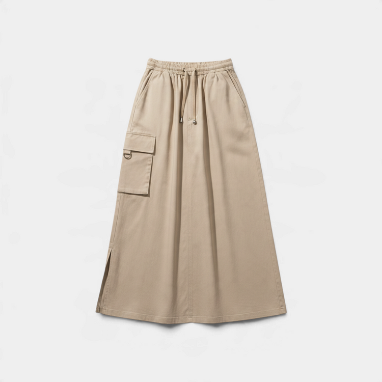 Hanami Drawstring Cotton Skirt