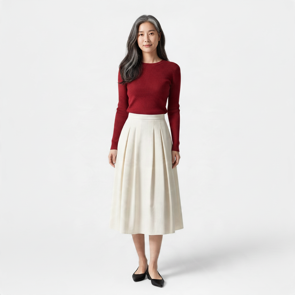 Akatsuki A-Line Midi Skirt
